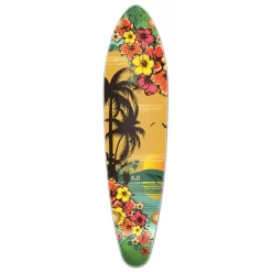 Kicktail Tropical Day Longboard Deck