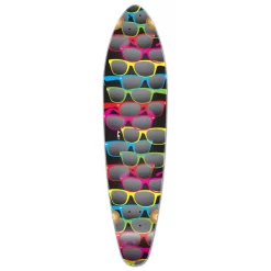 Kicktail Longboard Deck - Shades Black