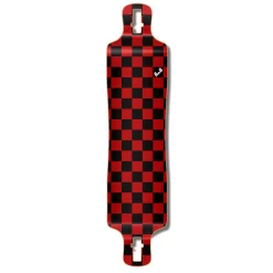 Lowrider Longboard Deck - Checker Red