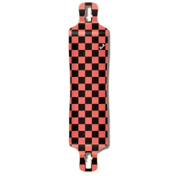 Lowrider Longboard Deck - Checker Orange