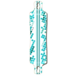 Lowrider White Digital Wave Longboard Deck