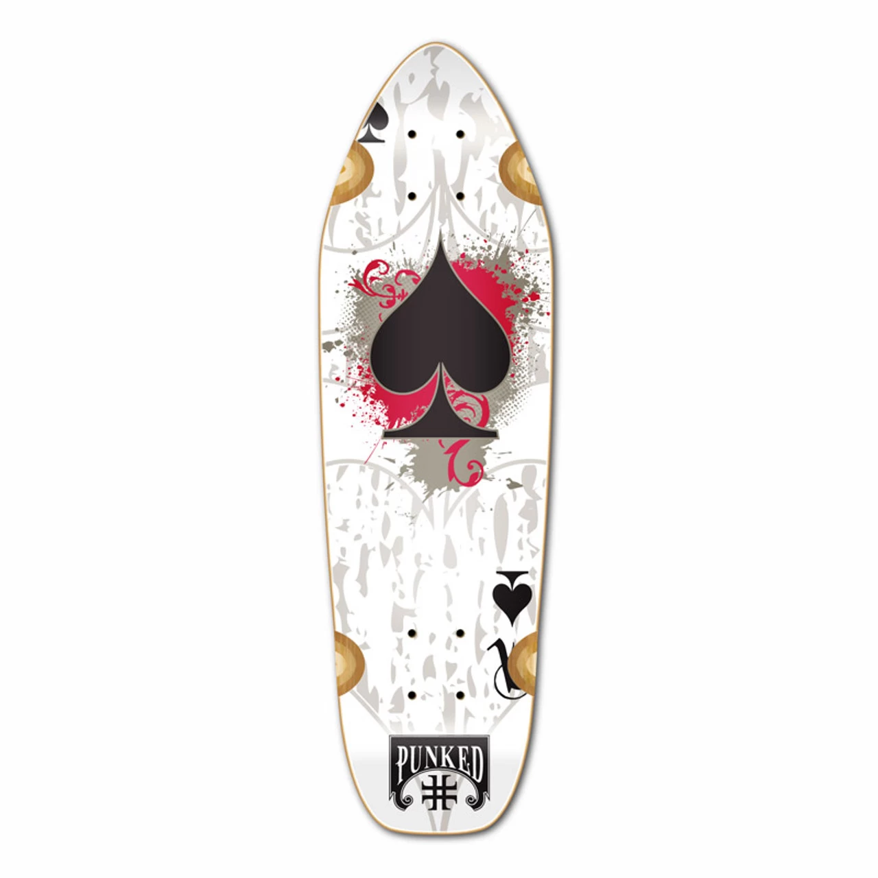 Mini Cruiser Ace Of Spades Deck - White Ace 1 Mini Cruiser Ace Of Spades Deck - White Ace