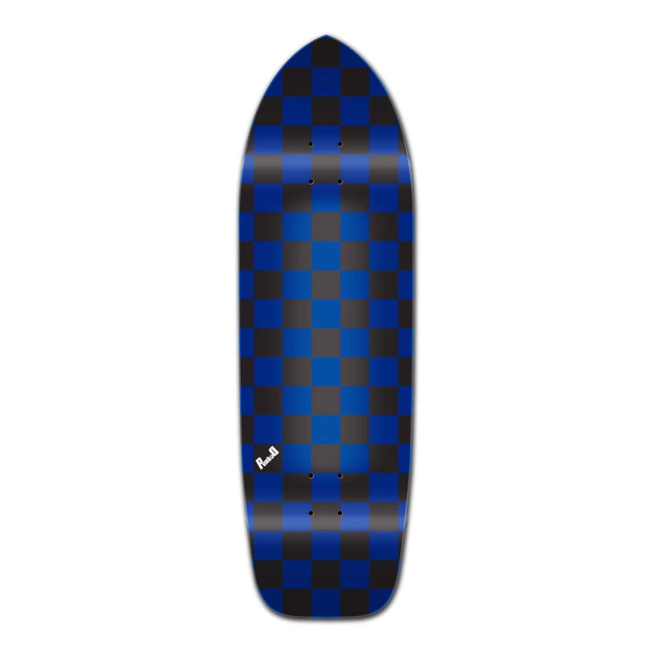 Old School Longboard Deck - Checker Blue 1 Old School Longboard Deck - Checker Blue