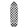 Old School Longboard Deck - Checker White