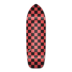 Old School Longboard Deck - Checker Orange