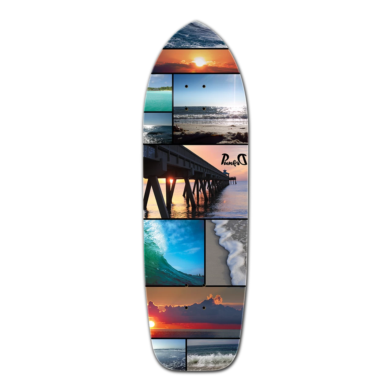 Old School Longboard Deck - Seaside 1 Old School Longboard Deck - Seaside