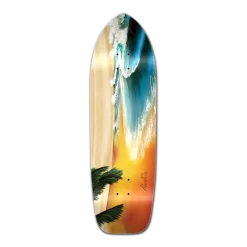 Old School Longboard Deck - Beach