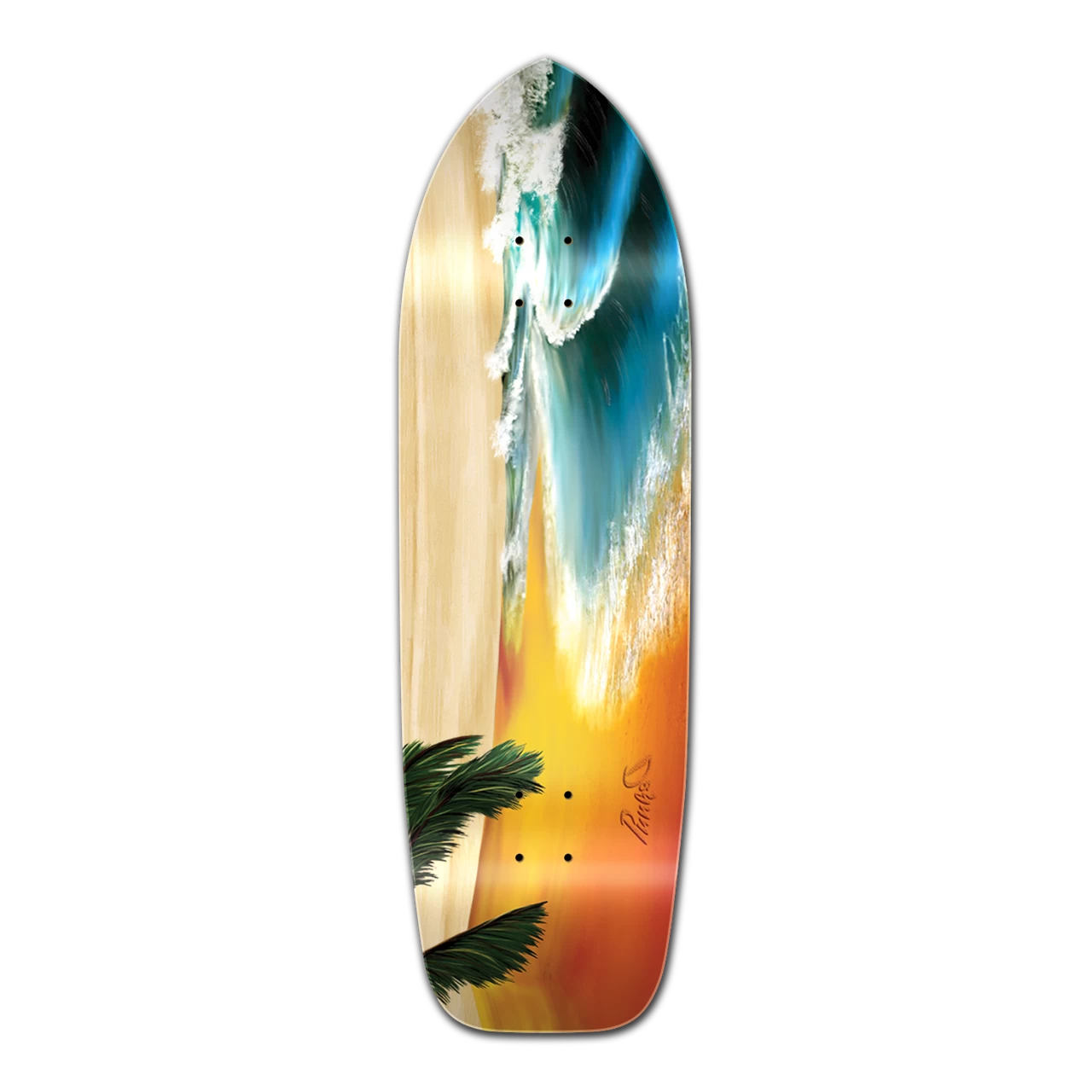 Old School Longboard Deck - Beach 1 Old School Longboard Deck - Beach