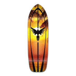 Old School Longboard Deck - Sunset