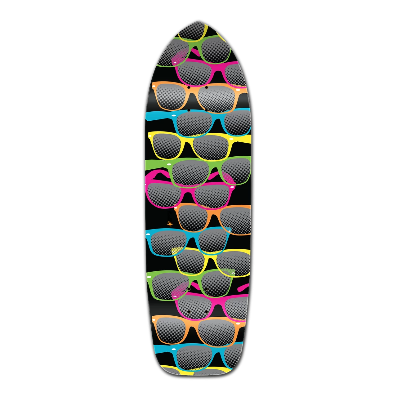 Old School Longboard Deck - Shades Black 1 Old School Longboard Deck - Shades Black