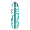 Old School Longboard Deck - White Digital Wave