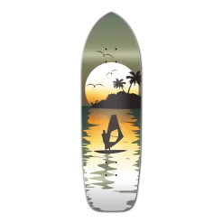 Old School Longboard Deck - Surfer