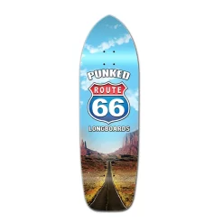 Old School Longboard Deck -Route 66 Series - The Run