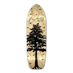 Old School Longboard Deck - In The Pines Natural