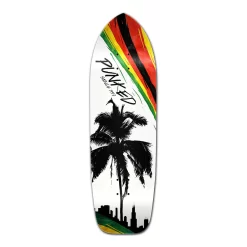Old School Longboard Deck - Palm City Rasta