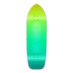 Old School Longboard Deck - Gradient Green