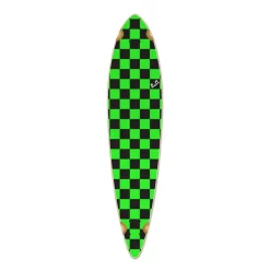 Pintail Longboard Deck Checker Green