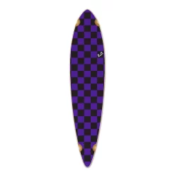 Pintail Longboard Deck Checker Purple