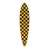 Pintail Longboard Deck Checker Yellow