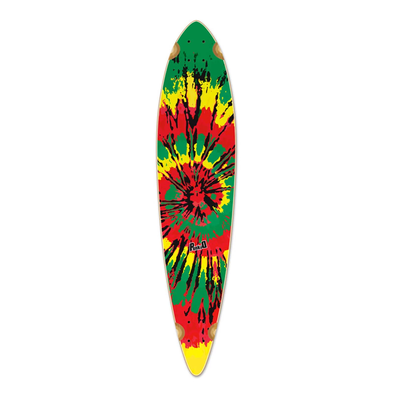Pintail Tiedye Rasta Longboard Deck 1 Pintail Tiedye Rasta Longboard Deck