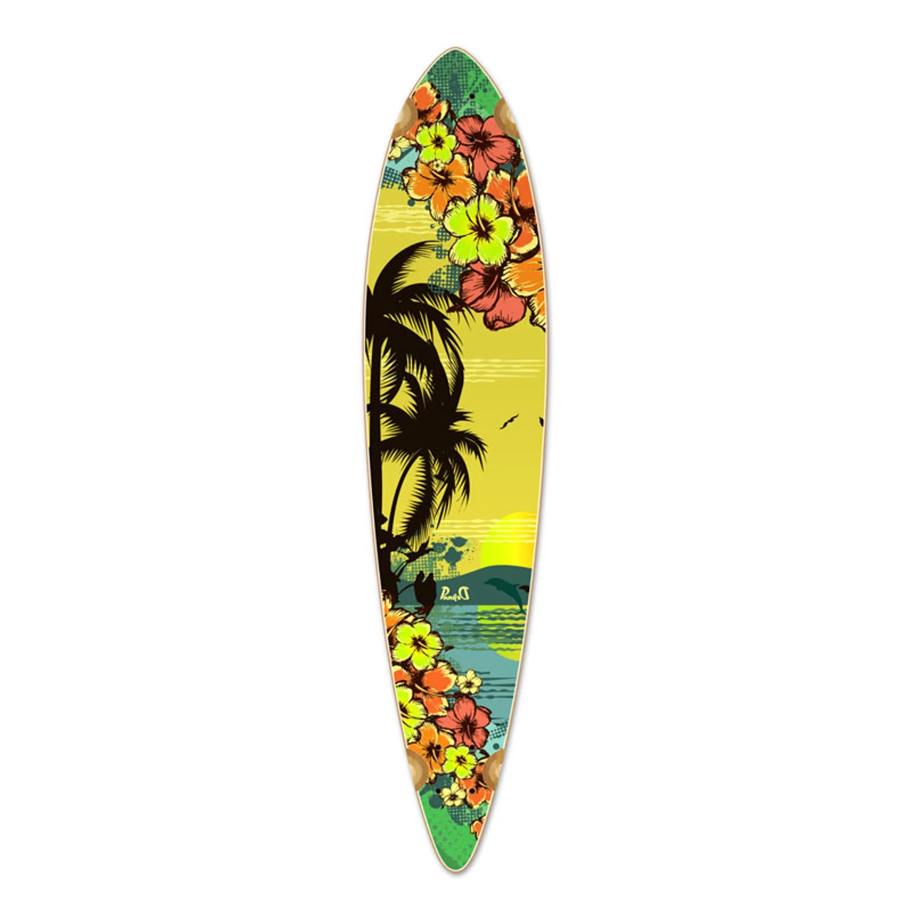 Pintail Tropical Day Longboard Deck 1 Pintail Tropical Day Longboard Deck