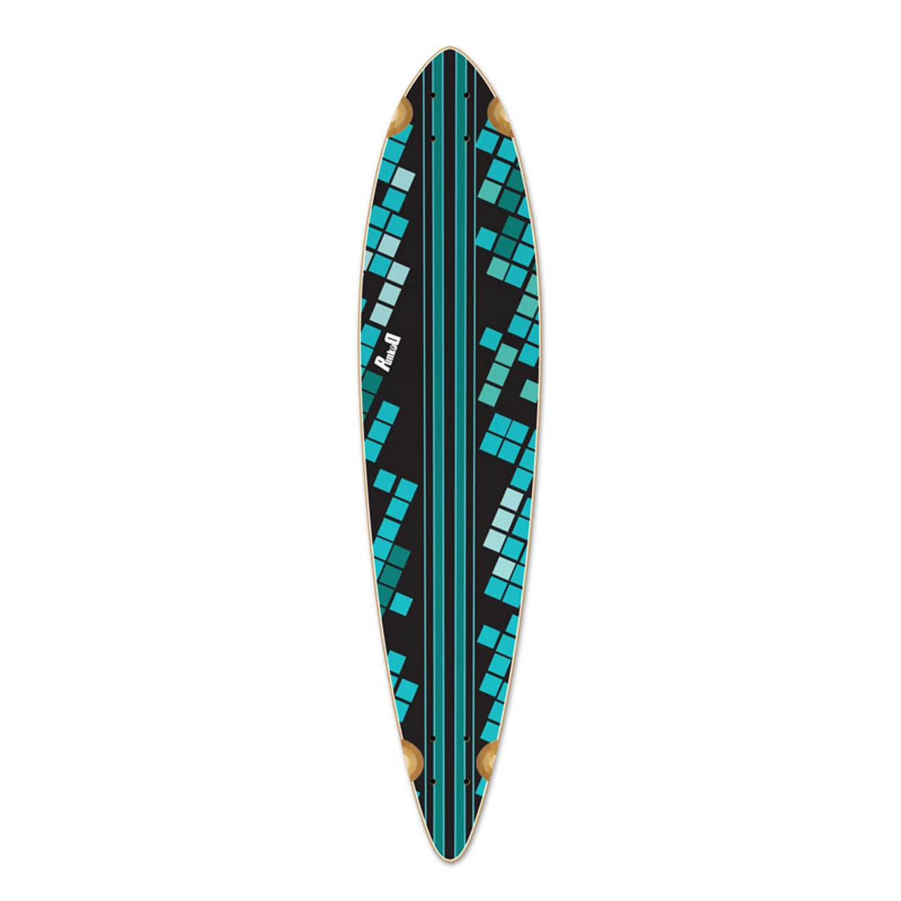 Pintail Black Digital Wave Longboard Deck 1 Pintail Black Digital Wave Longboard Deck