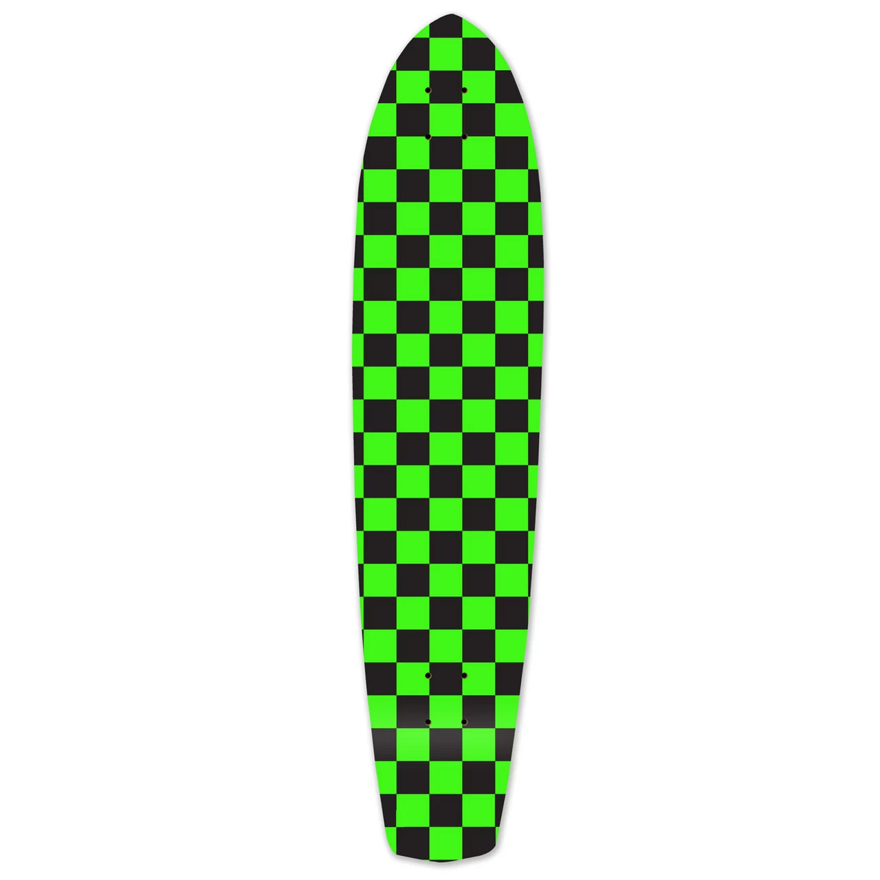 Slimkick Longboard Deck - Checker Green 1 Slimkick Longboard Deck - Checker Green