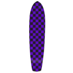 Slimkick Longboard Deck - Checker Purple