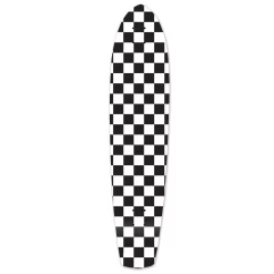 Slimkick Longboard Deck - Checker White