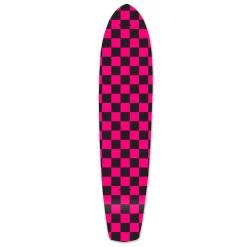 Slimkick Longboard Deck - Checker Pink