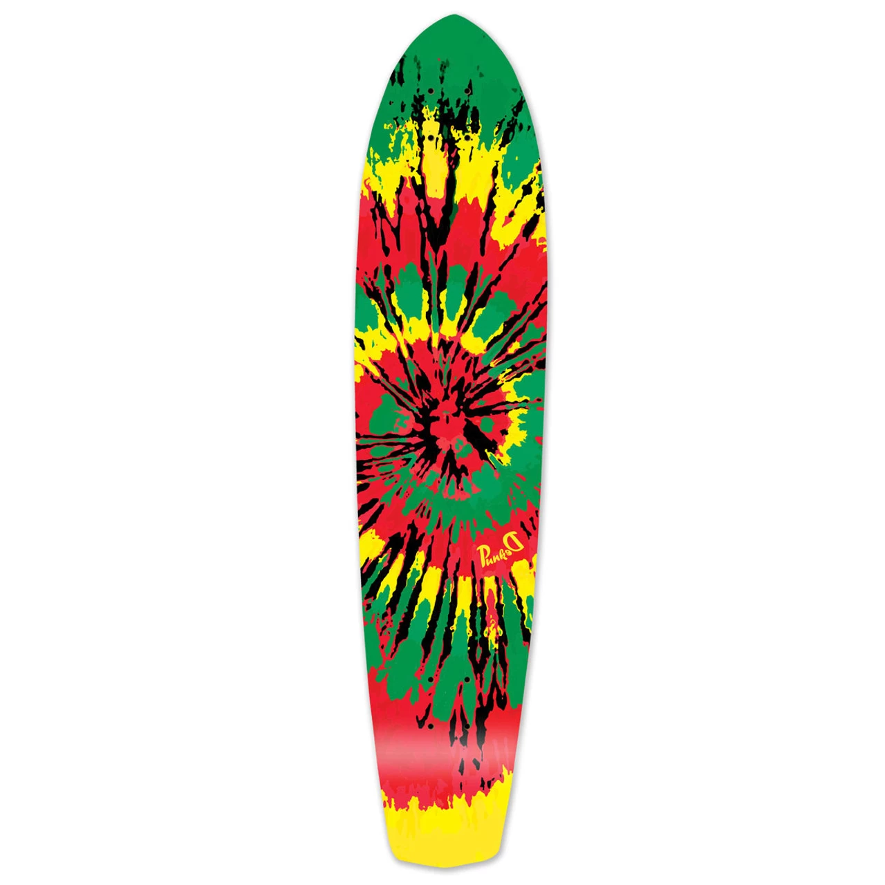 Slimkick Longboard Deck - Tiedye Rasta 1 Slimkick Longboard Deck - Tiedye Rasta