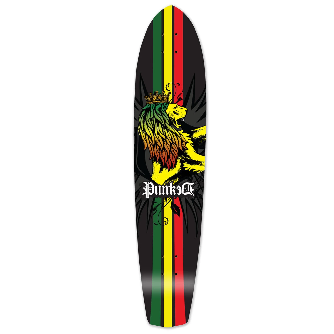Slimkick Longboard Deck - Rasta 1 Slimkick Longboard Deck - Rasta