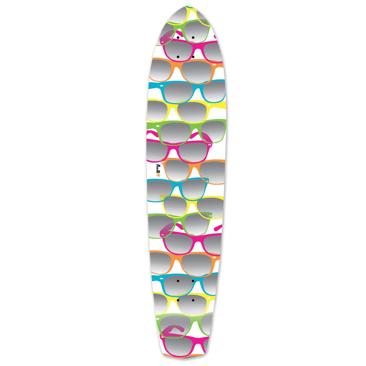 Slimkick Longboard Deck - Shades White 1 Slimkick Longboard Deck - Shades White