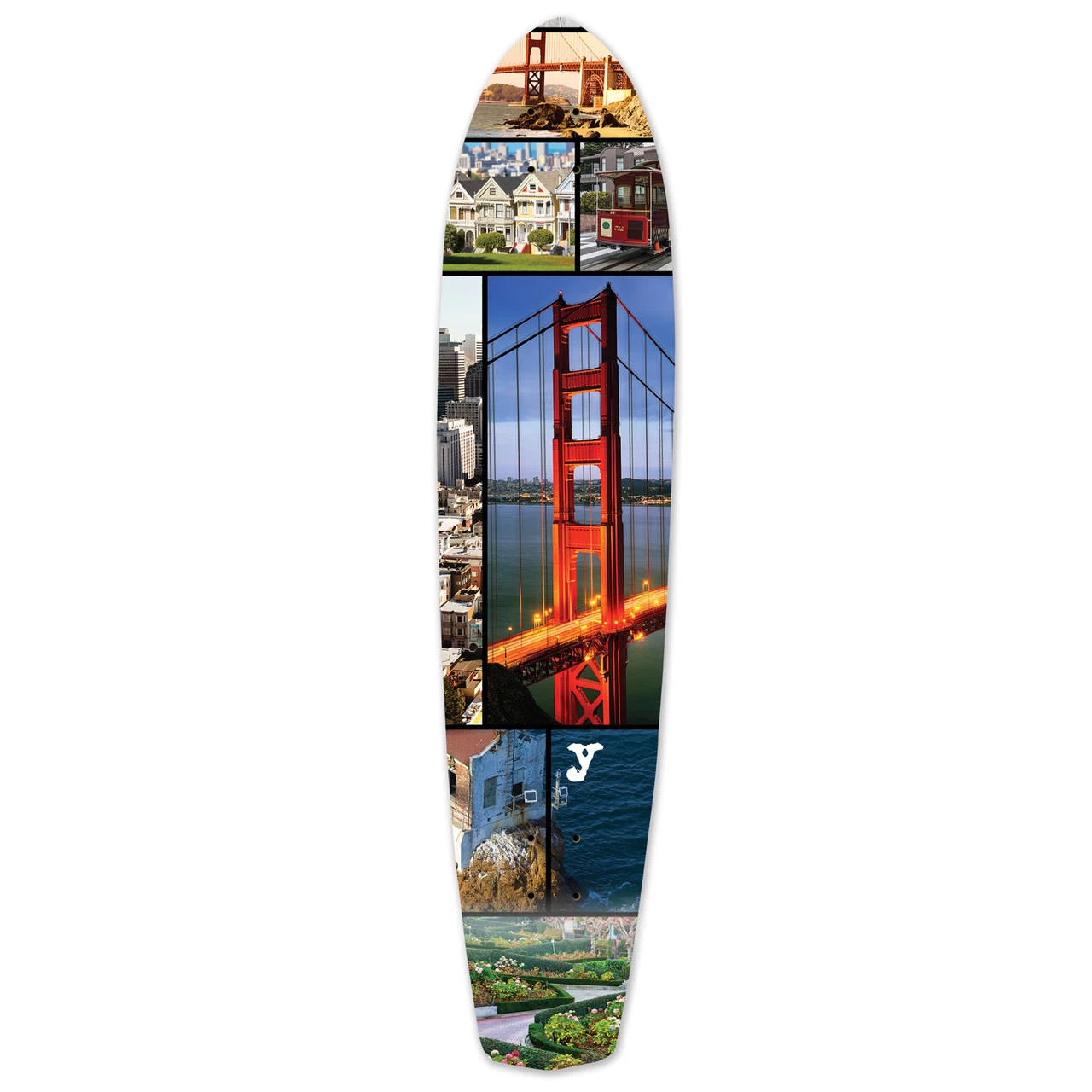 Slimkick Longboard Deck - San Francisco 1 Slimkick Longboard Deck - San Francisco