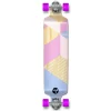 YOCAHER Drop Down Longboard Complete - Geometric Series - Purple