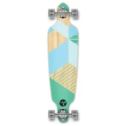 Drop Through Longboard Complete -Geometric Series - Green