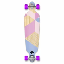 Drop Through Longboard Complete -Geometric Series - Purple