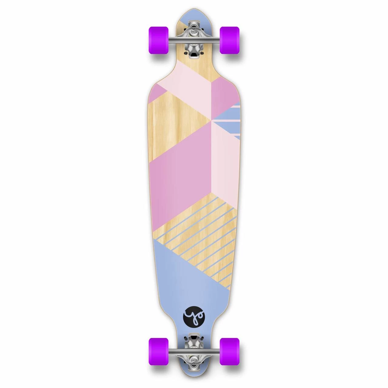 Drop Through Longboard Complete -Geometric Series - Purple 1 Drop Through Longboard Complete -Geometric Series - Purple