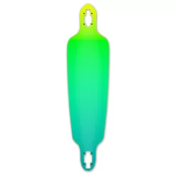 Drop Through Longboard Deck - Gradient Green