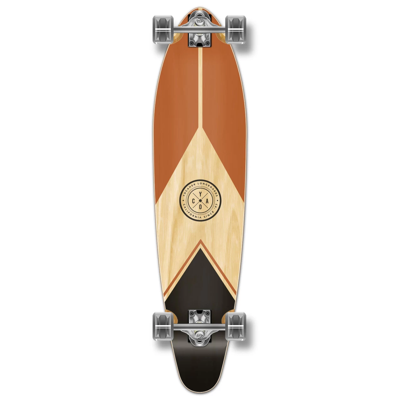 YOCAHER Kicktail Longboard Complete - Earth Series - Mountain 1 YOCAHER Kicktail Longboard Complete - Earth Series - Mountain