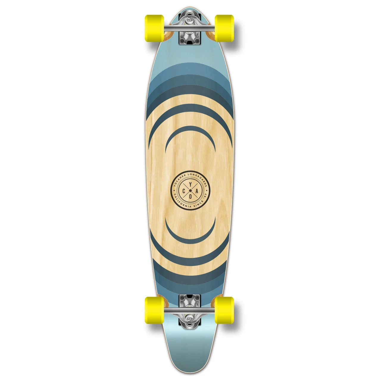YOCAHER Kicktail Longboard Complete - Earth Series - Ripple 1 YOCAHER Kicktail Longboard Complete - Earth Series - Ripple