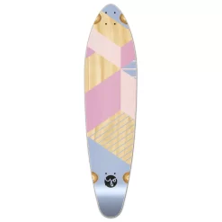 Kicktail Longboard Deck - Geomatric Series - Purple