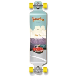 YOCAHER Lowrider Longboard Complete - VW Beetle Series - Red