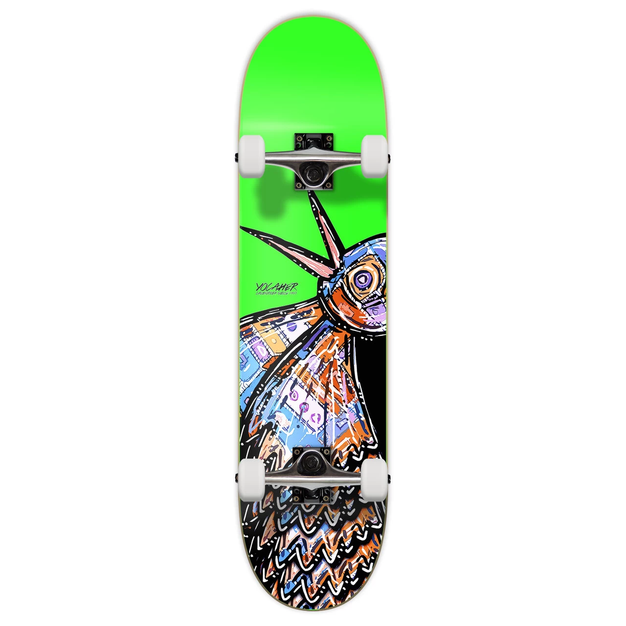 Yocaher Graphic Complete 7.75" Skateboard - The Bird Green 1 Yocaher Graphic Complete 7.75" Skateboard - The Bird Green