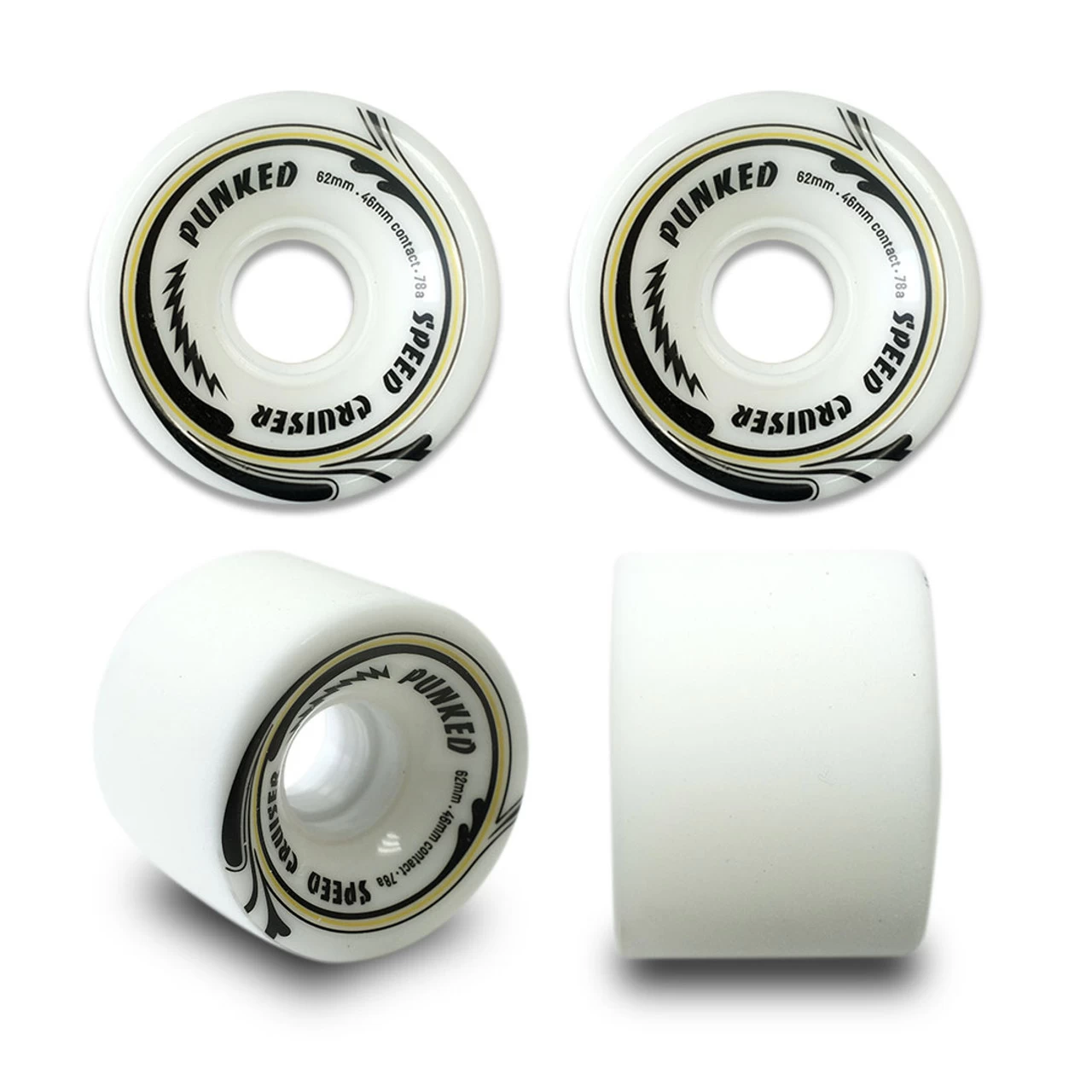 Speed Cruiser 62mm Longboard Wheels - Solid White 1 Speed Cruiser 62mm Longboard Wheels - Solid White