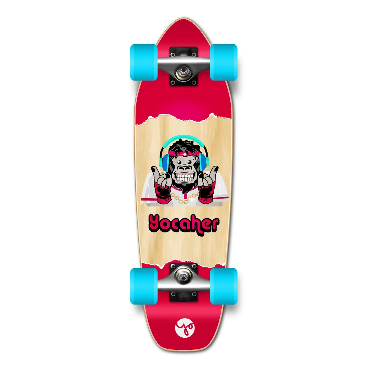 Yocaher Complete Mini Cruiser Skateboard Longboard - Chimp Series - Hear No Evil 1 Yocaher Complete Mini Cruiser Skateboard Longboard - Chimp Series - Hear No Evil