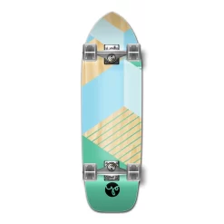 Old School Longboard Complete -Geometric Series - Green
