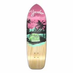 Old School Longboard Deck -VW Series - Pink N' Mint