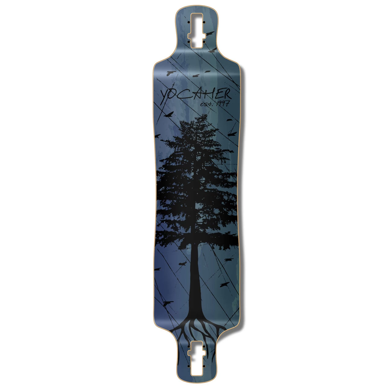 Lowrider Longboard Deck - In The Pines : Blue 1 Lowrider Longboard Deck - In The Pines : Blue