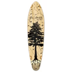 Kicktail Longboard Deck - In The Pines : Natural